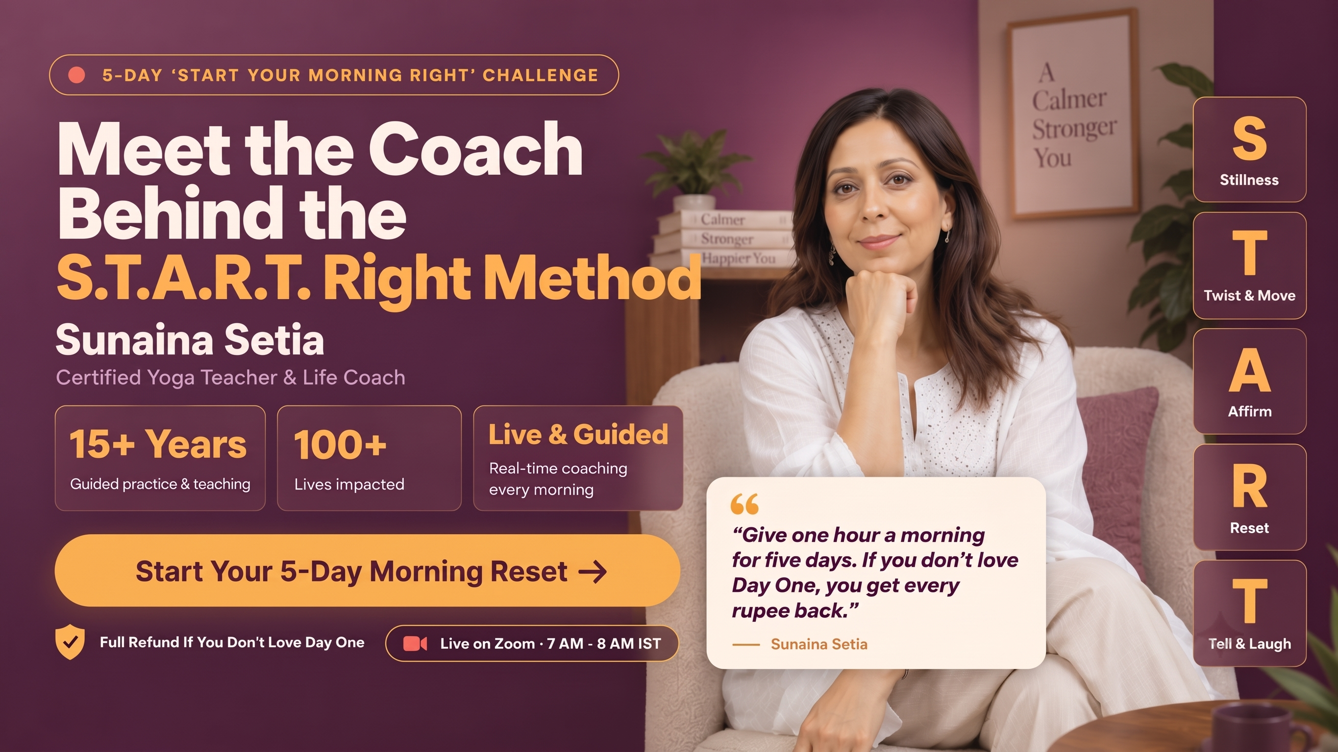 S.T.A.R.T. Right 5-Day Morning Challenge with Sunaina
